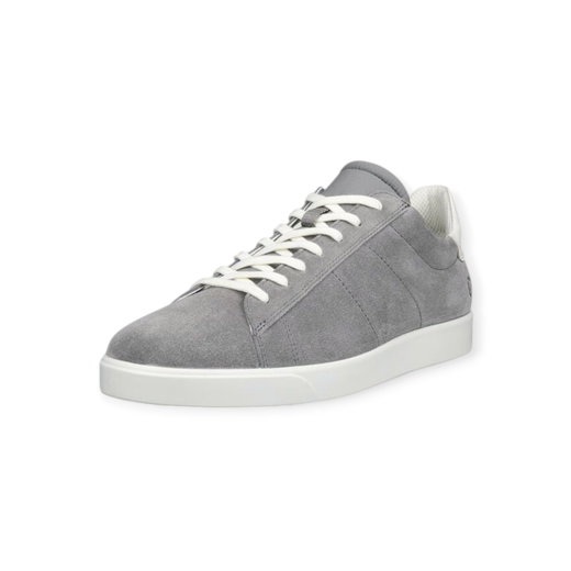 ECCO Sneaker Street Lite (skóra premium i zamsz) stalowoszary/biały męski