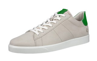 ECCO Sneaker Street Lite (Premium-Leder und Wildleder) grau/grün Herren