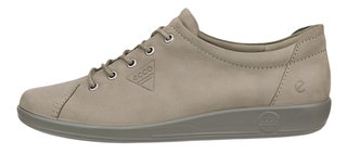 ECCO Sneaker Soft 2.0 Tie (leichte und flexible Sohle) grau Damen
