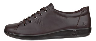 ECCO Sneaker Soft 2.0 Tie (leichte und flexible Sohle) dunkelbraun Damen