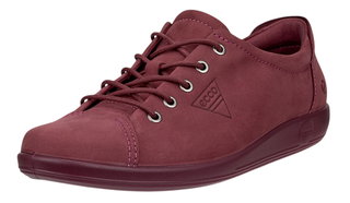 ECCO Sneaker Soft 2.0 Tie (lekka i elastyczna podeszwa) bordowy damski