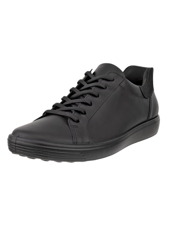 ECCO Soft 7 Easy Slip Low Sneakers (Premium Leather) black ladies