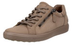 ECCO Sneaker Soft 7 Side Zip Lace (Premium-Vollnarbenleder) braun Damen