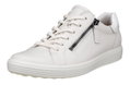 ECCO Sneaker Soft 7 Side Zip Lace (Premium-Vollnarbenleder) weiss Damen