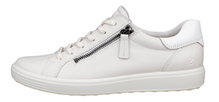 ECCO Sneaker Soft 7 Side Zip Lace (Premium-Vollnarbenleder) weiss Damen
