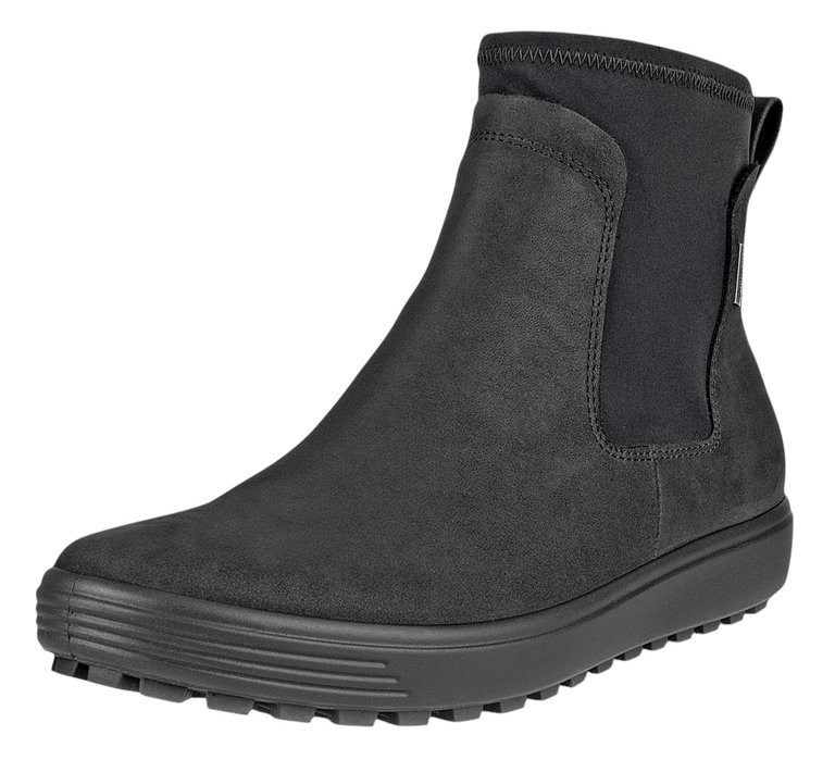 ECCO Botki Soft 7 Tred Chelsea GTX (skóra nubukowa, wodoodporne) czarne Damskie