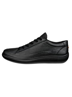 ECCO Sneaker Soft Zero WP (Premium-Leder, wasserdicht) schwarz Herren