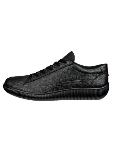 ECCO Sneaker Soft Zero WP (Premium-Leder, wasserdicht) schwarz Herren