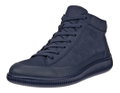 ECCO Alltag-Travelschuhe Soft Zero Bootie WP Mid-Cut (Premium-Leder, wasserdicht) marineblau Damen