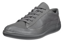 ECCO Sneaker Soft Zero WP (Premium-Leder, wasserdicht) grau Herren