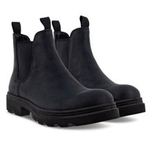 ECCO Alltagschuhe Grainer Chelsea Boot (Veloursleder, wasserabweisend) schwarz Herren
