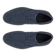 ECCO Half Boots Metropole Prague Chukka (Suede) Dark Blue Men's