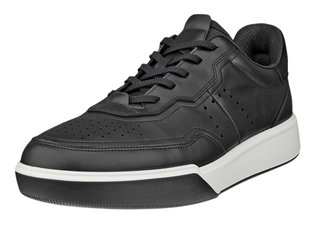 ECCO Sneaker Street Court Lea (Premium Leder) schwarz Herren