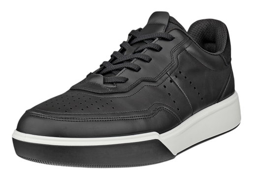 ECCO Sneaker Street Court Lea (Premium Leder) schwarz Herren