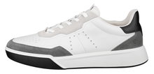 ECCO Sneaker Street Court Lea (Premium Leder) weiss/grau/schwarz Herren