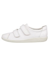 ECCO Sneaker Velcro Soft 2.0 (Premium-Vollnarbenleder) weiss Damen