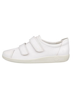 ECCO Sneaker Velcro Soft 2.0 (Premium-Vollnarbenleder) weiss Damen