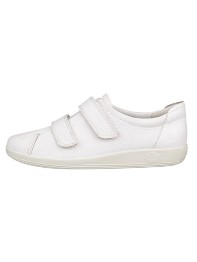 ECCO Velcro Soft 2.0 Sneakers (Premium Full-Grain Leather) white Ladies