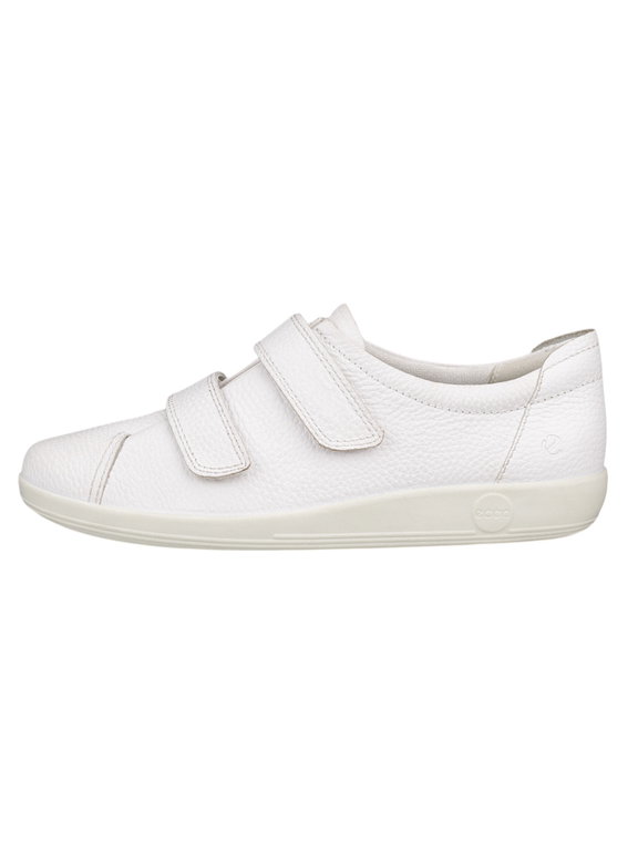 ECCO Sneaker Velcro Soft 2.0 (Premium-Vollnarbenleder) weiss Damen