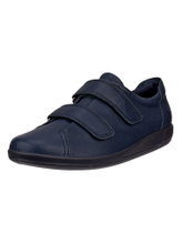 ECCO Sneaker Velcro Soft 2.0 (Premium-Vollnarbenleder) navyblau Damen