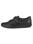 ECCO Sneaker Velcro Soft 2.0 (Premium-Vollnarbenleder) schwarz Damen