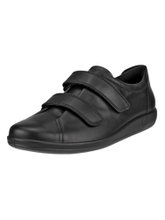 ECCO Sneaker Velcro Soft 2.0 (Premium-Vollnarbenleder) schwarz Damen
