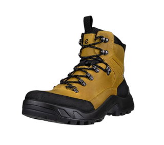 ECCO Wanderschuhe Offroad Mid (Nubukleder, wasserdicht) gelb/schwarz Herren