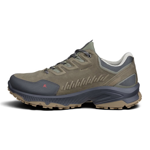 ECCO Hiking Shoes Receptor XP WP (Nubuck Leather, Waterproof) Olive Green/Grey Men's
