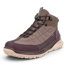 ECCO Wanderschuhe ULT-TRN Mid-Cut WP (Schnellschnürsystem, wasserdicht) braun/bordeauxrot Damen