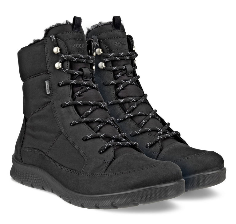 ECCO Winterstiefel Babett GTX Lace Boot (leicht und atmungsaktiv) schwarz Damen