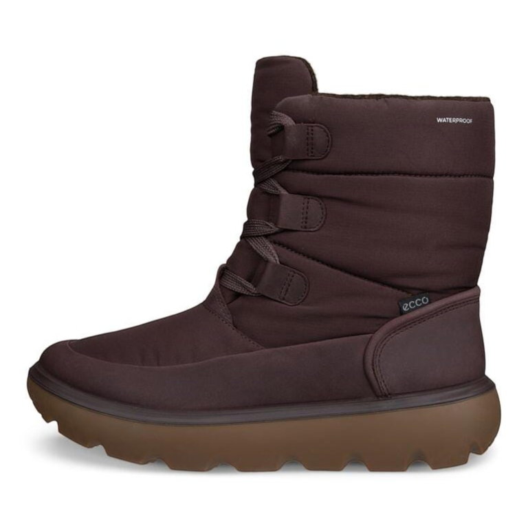 ECCO Glacia Boot WP Winter Boots (Leather/Textile, Waterproof) Garnet Red Ladies
