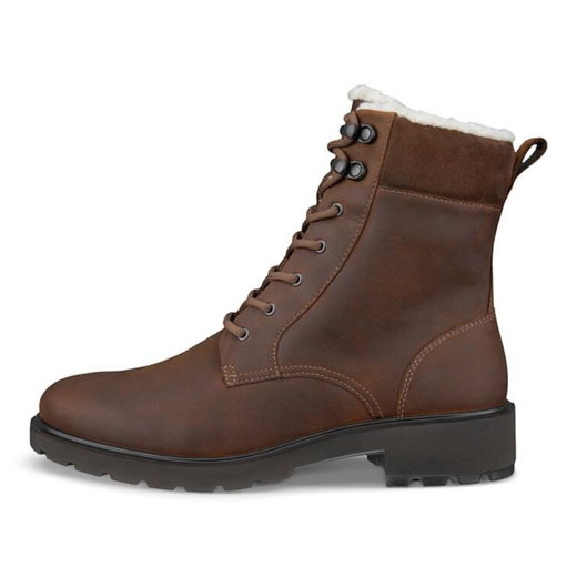 ECCO Winterstiefel Metropole Vienna (Nubukleder, wärmendem Futter) camelbraun Damen
