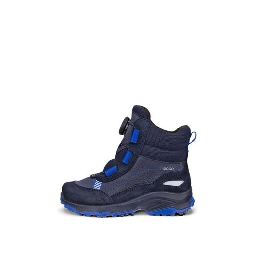 ECCO zimowe buty Receptor XP (system sznurowania A-TOP, wodoodporne) ciemnoniebieskie dziecięce