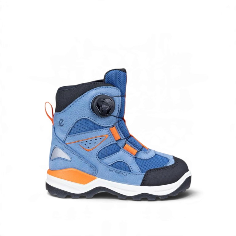 ECCO zimowe buty śniegowe Snow Mountain (system sznurowania A-TOP, wodoodporne) niebieskie dziecięce