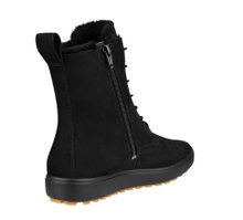 ECCO Winter Boots Soft 7 Tred (Nubuck Leather, Warm Lining) Black Ladies