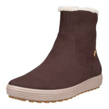ECCO Winter Boots Soft 7 Tred Warm (Nubuck Leather, Waterproof) Dark Brown Ladies