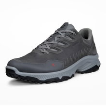 ECCO Receptor XP WP Walking Shoes (Nubuck Leather, Waterproof) Magnet Grey Men's