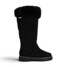 EMU Australia Winterstiefel Georgi Wave (Veloursleder, Schafwolle, wasserdicht) schwarz Damen