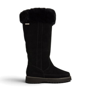 EMU Australia Winterstiefel Georgi Wave (Veloursleder, Schafwolle, wasserdicht) schwarz Damen
