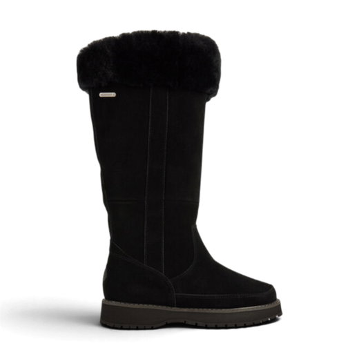 EMU Australia Winterstiefel Georgi Wave (Veloursleder, Schafwolle, wasserdicht) schwarz Damen