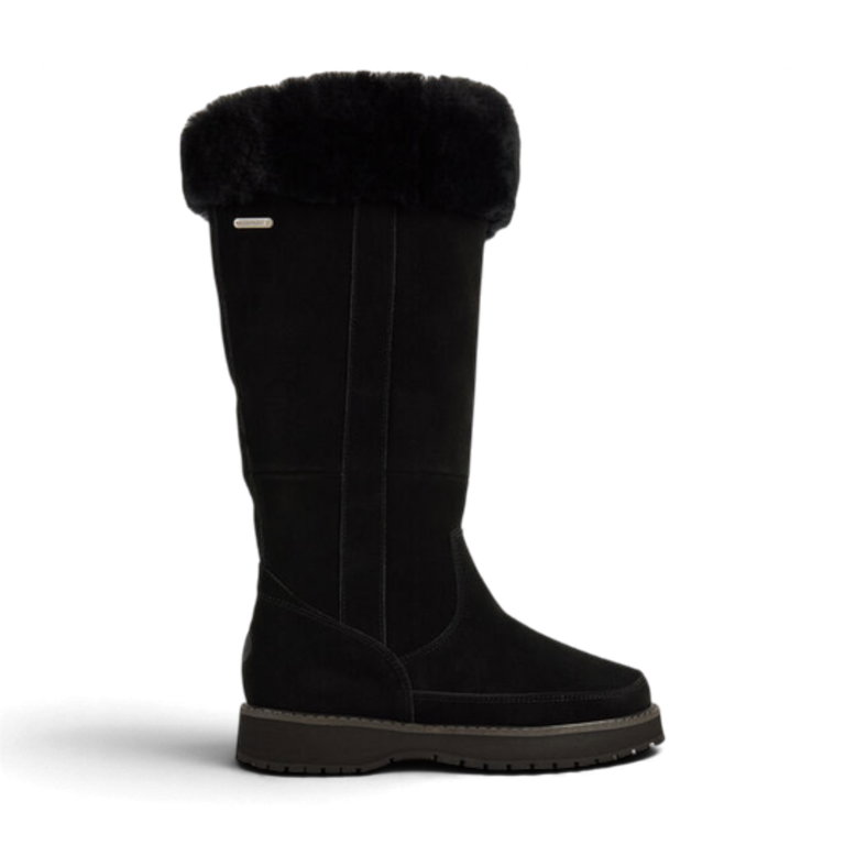 EMU Australia Winterstiefel Georgi Wave (Veloursleder, Schafwolle, wasserdicht) schwarz Damen