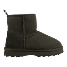 EMU Australia Winter Boots Sharky Mini (Sheepskin, serrated rubber outsole) olive green ladies