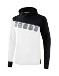 Erima Kapuzenpullover Hoodie 5C weiss/schwarz Herren