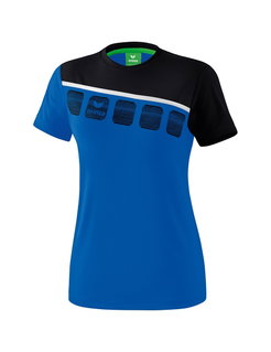 Erima Sport-Shirt 5C (100% Polyester) royal blue/black Women