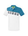 Erima Spprt-Polo 5C (100% Polyester) weiss/hellblau Herren