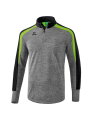 Erima Sport-Langarmschirt Half-Zip Liga 2.0 grau/grün Herren