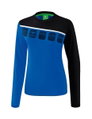 Erima Sport-Langarmshirt 5C (100% Polyester) royalblau/schwarz Damen