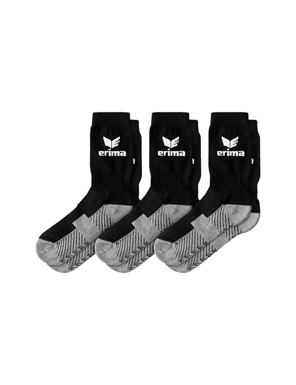 Erima Sport Socks Crew Logo black/grey - 3 pairs