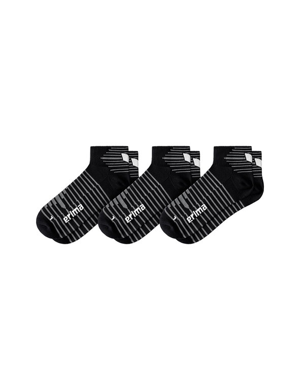 Erima Sportsocke Quarter schwarz - 3 Paar