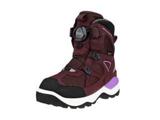 Ecco zimowe buty śniegowe Snow Mountain GTX (zapięcie Boa, nubuk/skóra tekstylna, wodoodporne) czerwono/czarne dziecięce